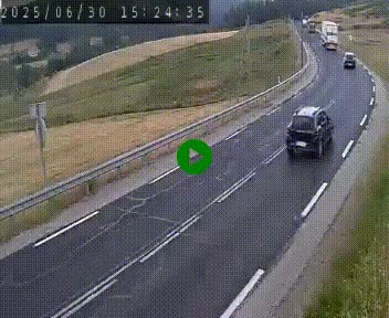 Webcam routière au niveau du col de la Chavade en Ardèche, sur la N102 à 1266 mètres d'altitude