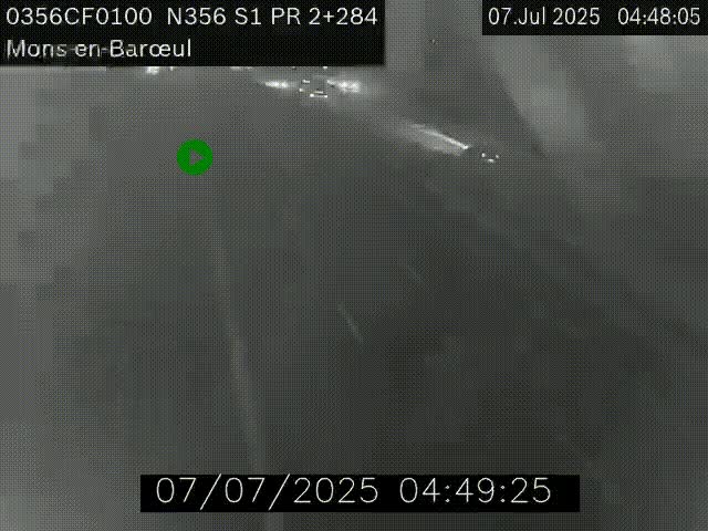 Webcam à l'entrée de Lille en direction du périphérique, à proximité de Mons-en-Baroeul sur la N356