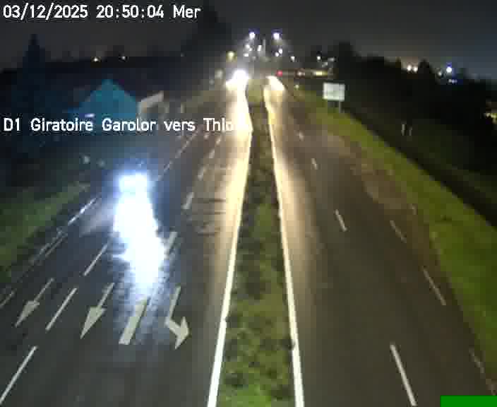 Webcam de surveillance sur D1 (France) à Ennery, cadrée vers Thionville, proposant une information routière utile aux déplacements quotidiens.