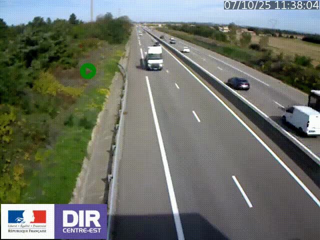 Webcam sur le contournement de Valence, sur la Nationale 7, à la jonction avec la N532, caméra orientée vers Grenoble