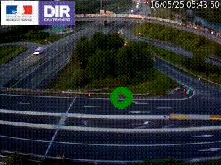 Webcam traffic à Grenoble-sud sur l'autoroute A480. Vue orientée vers l'entrée et la sortie de Grenoble