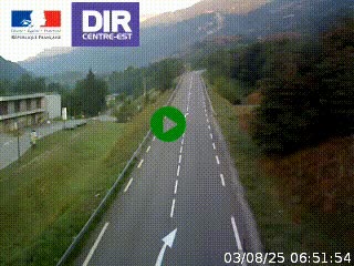 Web cam sur la N90 à Aime, en provenance de Bourg-Saint-Maurice et en direction d'Albertville