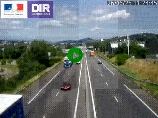 Caméra autoroute à Saint-Etienne (Les Littes) à hauteur du Ikea Saint-Etienne sur l'A72 en direction de Roanne