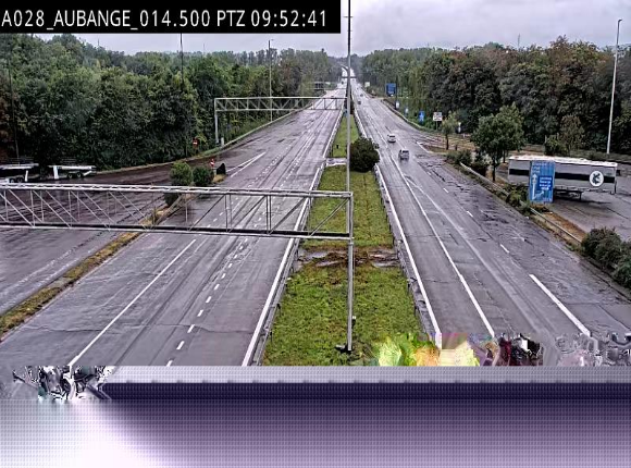 Webcam autoroute Belgique - Aubange - A28 direction Arlon - BK 14