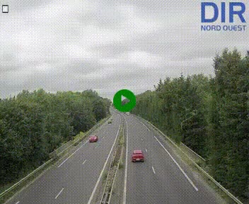 Webcam sur le périphérique de Caen (N814) à l'est de la ville, à Mondeville hauteur de la sortie 2, Presqu'île-Rives de l'Orne, au bout de l'autoroute A13
