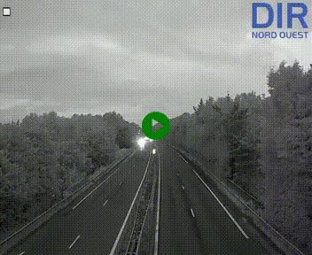 Webcam sur le périphérique de Caen (N814) à l'est de la ville, à Mondeville hauteur de la sortie 2, Presqu'île-Rives de l'Orne, au bout de l'autoroute A13
