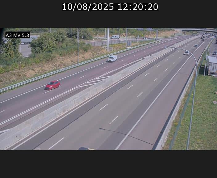 Webcam à l'Aire de Berchem au Luxembourg sur l'A3. Vue orientée vers la France