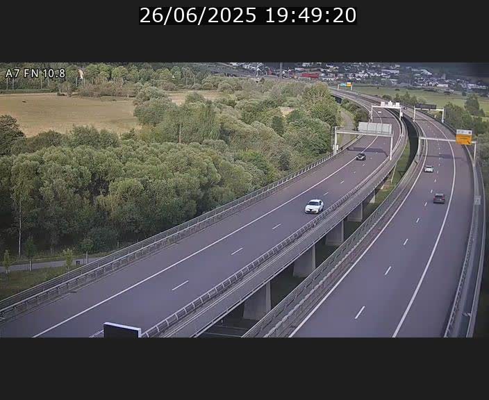Caméra trafic Luxembourg - A7, Tunnel Gousselerbierg, sortie sud, direction rond-point Lorentzweiler (BK 10.8)