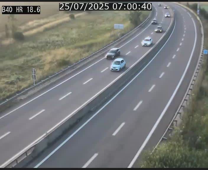 Webcam sur la route de liaison entre Micheville et Esch-Belval à la frontière entre le Luxembourg et la France. Vue orientée vers la Lorraine.