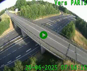 Clone of Caméra routière sur l'autoroute A20 au nord de Limoges, à la jonction avec la N520. Vue orientée vers Paris