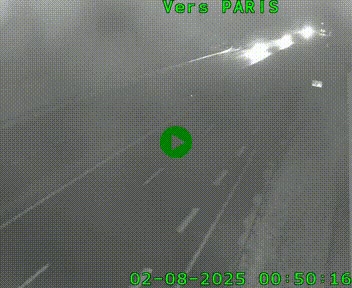 Caméra routière sur l'autoroute A20 à Saint-Hilaire-Bonneval, au sud de Limoges. Vue orientée vers Paris