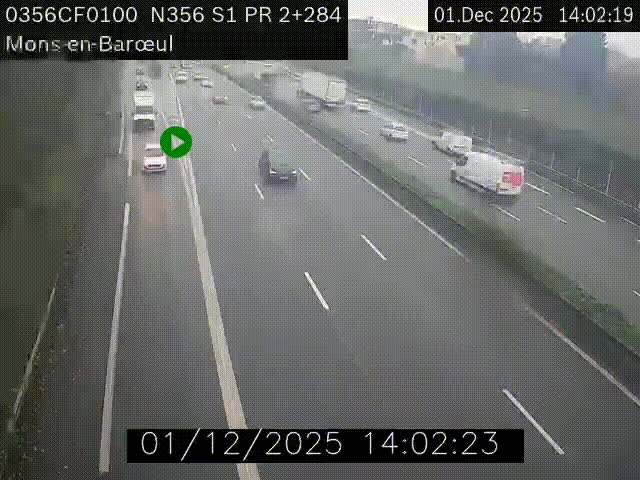 Webcam à l'entrée de Lille en direction du périphérique, à proximité de Mons-en-Baroeul sur la N356