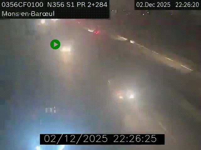 Webcam à l'entrée de Lille en direction du périphérique, à proximité de Mons-en-Baroeul sur la N356