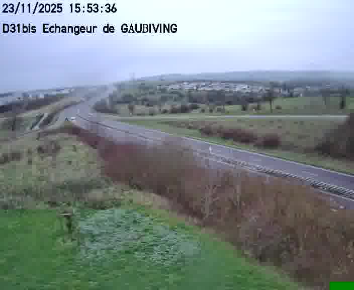 Dispositif d’observation sur D31bis (France) à Gaubiving, en direction de Sarreguemines, offrant une visualisation fiable des conditions de circulation.