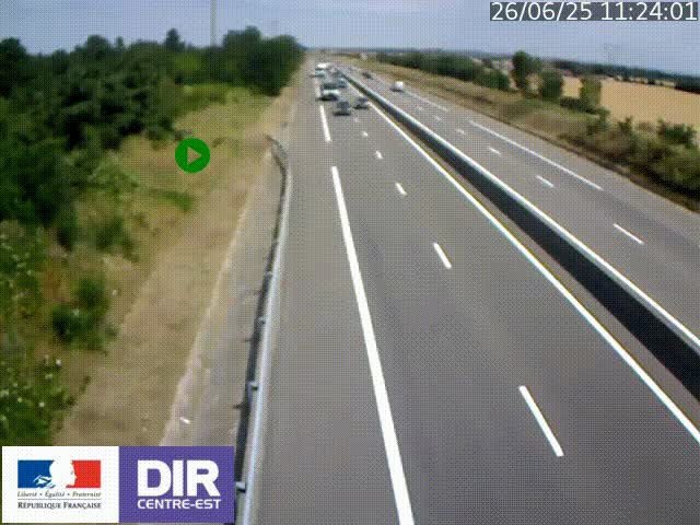 Webcam sur le contournement de Valence, sur la Nationale 7, à la jonction avec la N532, caméra orientée vers Grenoble