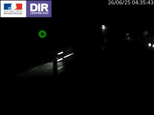 Caméra de circulation routière sur le boulevard périphérique Laurent Bonnevay de Lyon (D383) à hauteur de Bron, avant la jonction avec l'A43. Vue orientée vers l'échangeur