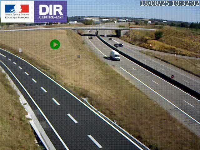 Webcam sur le contournement de Valence, sur la Nationale 7, caméra orientée vers Lyon