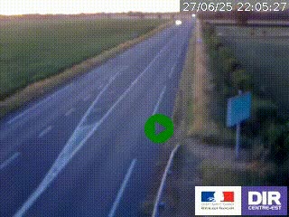Webcam routière sur la RN7 à hauteur de Toulon-sur-Allier, entre Moulins et Vichy