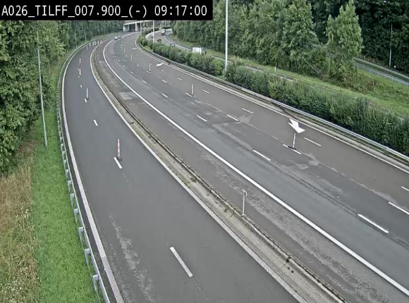 Webcam autoroute A26/E25 à Esneux, en Belgique en direction Luxembourg - BK 7.9