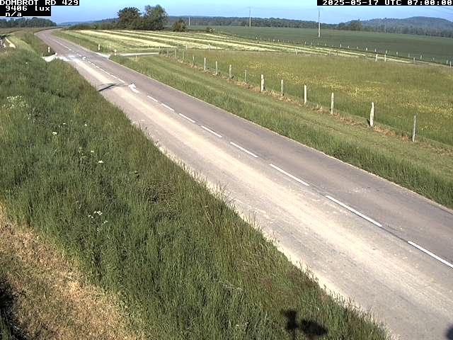 Webcam à Dombrot-le-Sec dans le département des Vosges sur la D429 à 407 mètres d'altitude
