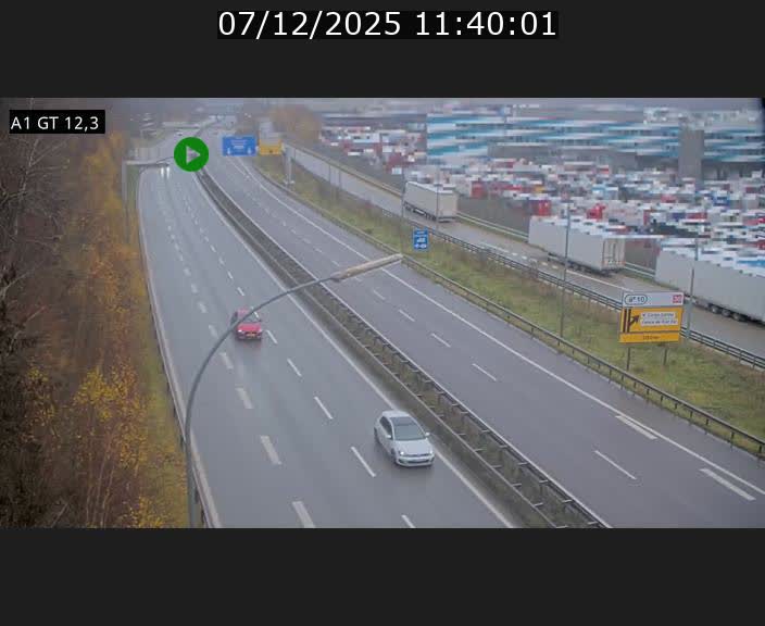 Traffic live webcam Luxembourg Senningerberg - A1 direction Allemagne - BK 12.3