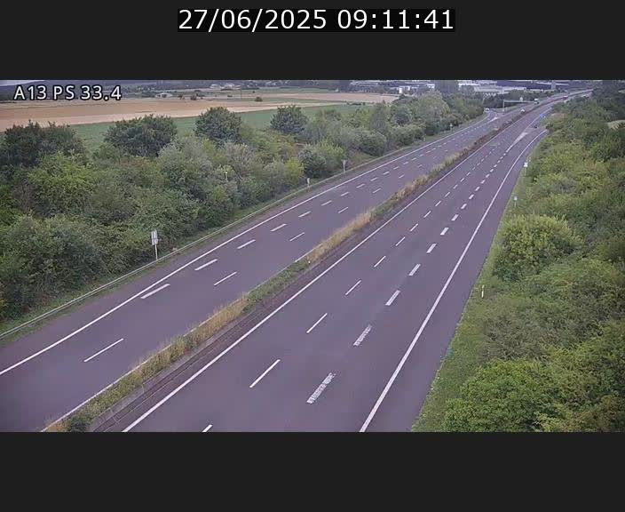 Webcam trafic sur A13 à hauteur de Mondorf-les-Bains en direction d'Altwies