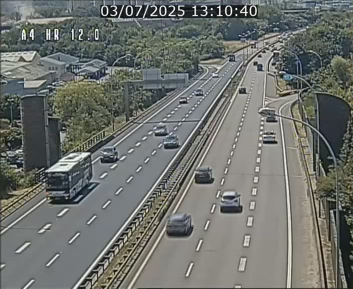 Traffic live webcam Luxembourg Jonction Foetz - A4 - BK 12.0 - direction Esch sur Alzette