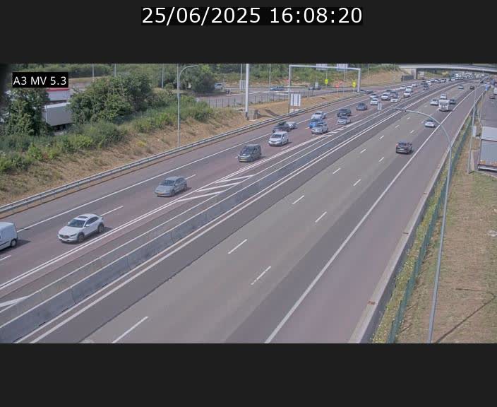 Webcam à l'Aire de Berchem au Luxembourg sur l'A3. Vue orientée vers la France