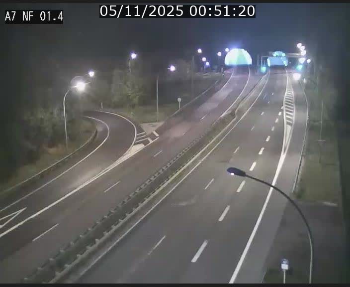 Caméra autoroute Luxembourg A7 - Echangeur Waldhaff - direction Tunnel Stafelter
