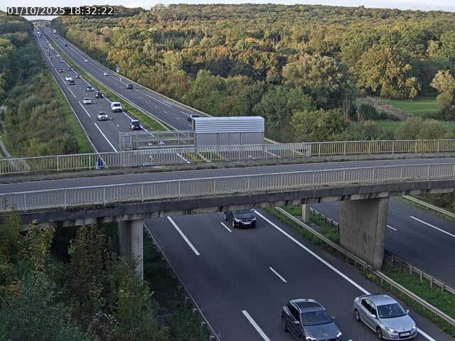 Caméra autoroute France - A31, Zoufftgen direction Luxembourg-ville, à la frontière entre la France et le Luxembourg
