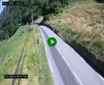 Webcam dans les Pyrénées Atlantique au niveau du col d'Urdos et du fort du Pourtalet sur la N134, en direction du Col et du tunnel du Somport, à 765 mètres d'altitude