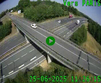 Clone of Caméra routière sur l'autoroute A20 au nord de Limoges, à la jonction avec la N520. Vue orientée vers Paris