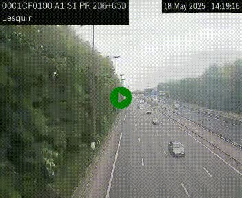 Webcam autoroute A1 à hauteur de Lesquin. Vue orientée vers Lille