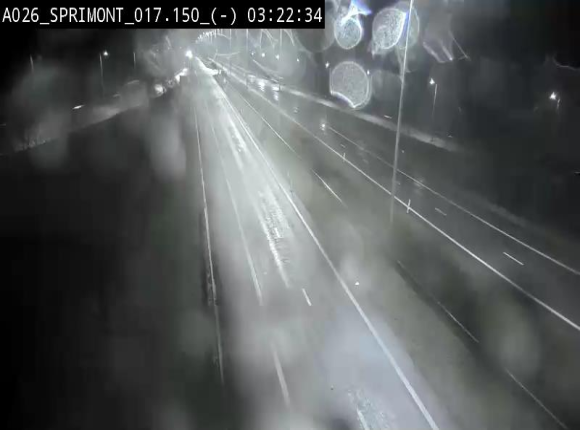 Webcam E25 (A26) à hauteur de Sprimont en direction de Liège et en provenance de Bastogne