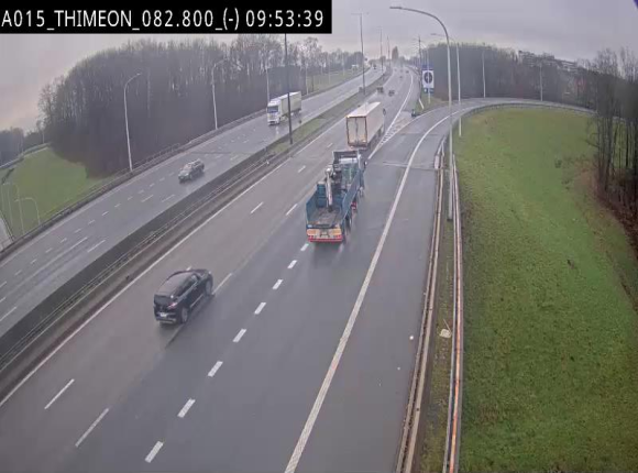 Caméra trafic Belgique - Thiméon - E42, jonction avec A54 (E420) direction La Louvière/Charleroi - BK 82.82