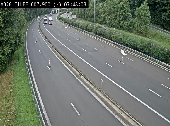 Webcam autoroute A26/E25 à Esneux, en Belgique en direction Luxembourg - BK 7.9