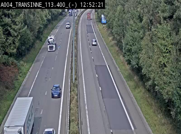 Caméra trafic E411 (A4) - Transinne direction Namur - BK 113.425