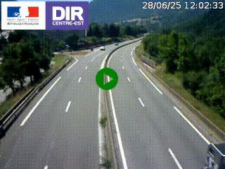 Caméra sur la Nationale 90 (N90) à La Léchère, en direction et à proximité d'Albertville