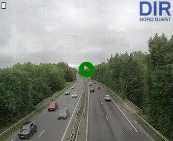 Webcam sur le périphérique de Caen (N814) à l'est de la ville, à Mondeville hauteur de la sortie 2, Presqu'île-Rives de l'Orne, au bout de l'autoroute A13