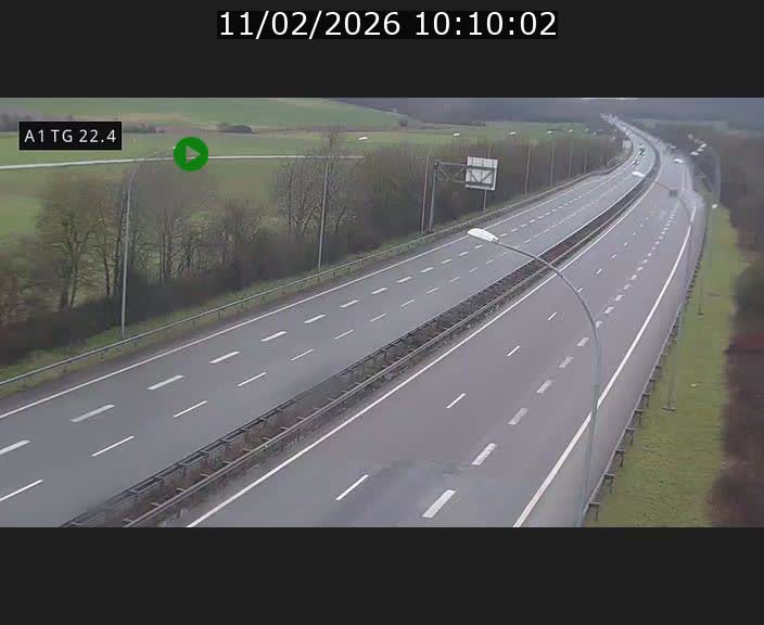Traffic live webcam Luxembourg Flaxweiler - A1 direction Luxembourg - BK 22.4