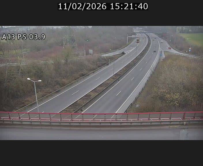 Traffic live webcam Luxembourg Differdange - A13 direction Esch-sur-Alzette - BK 3.9
