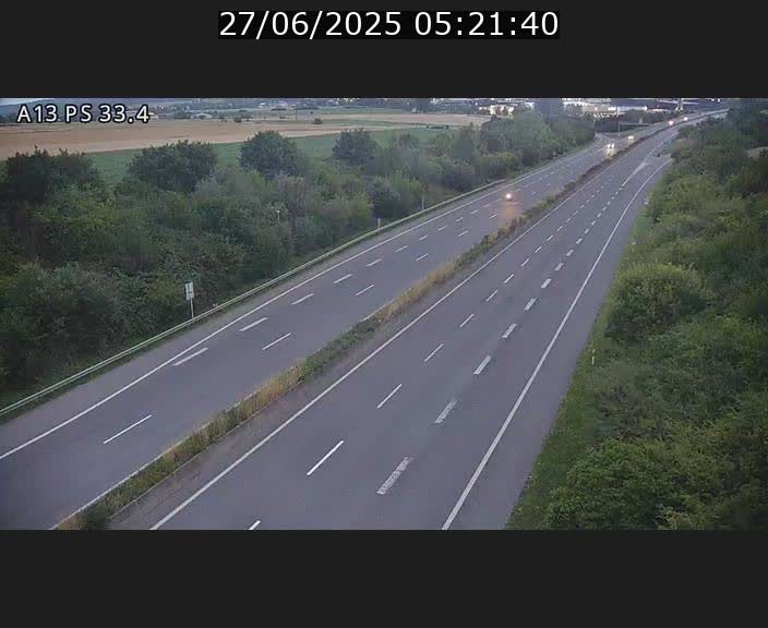 Webcam trafic sur A13 à hauteur de Mondorf-les-Bains en direction d'Altwies