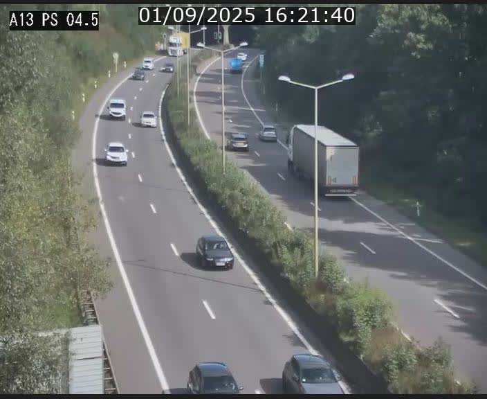 Traffic live webcam Luxembourg Differdange - A13 direction Esch-sur-Alzette - BK 4.5