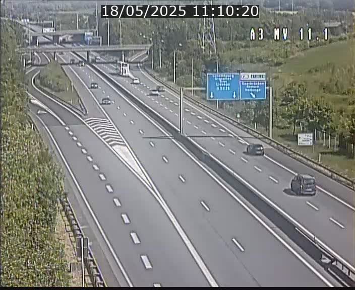 Traffic live webcam Luxembourg Croix de Bettembourg A3 - BK 11.1 - direction Luxembourg-ville
