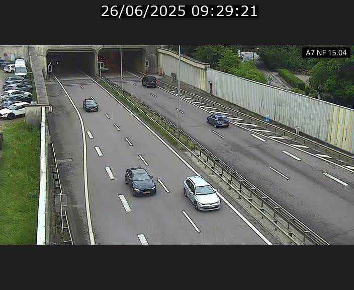 Caméra trafic Luxembourg - A7, Tunnel Mersch, entrée sud, direction Ettelbruck
