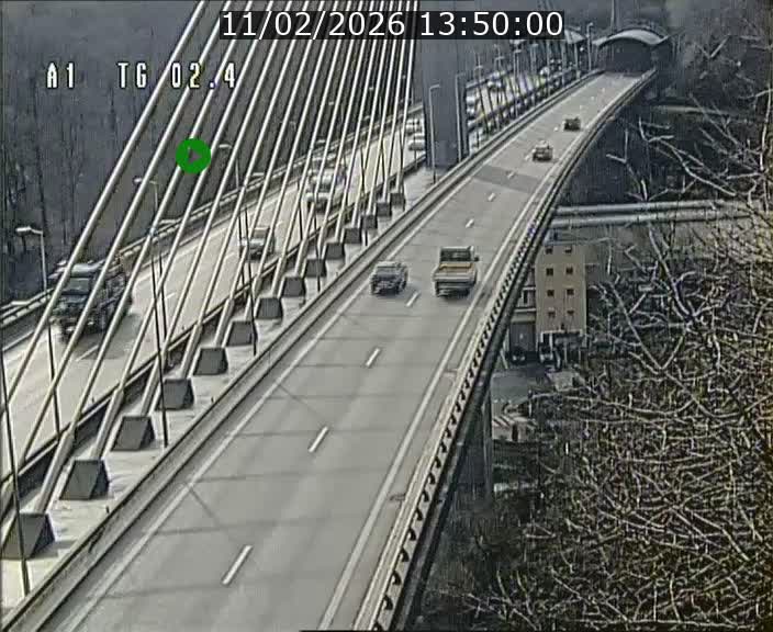 Traffic live webcam Luxembourg Sandweiler - A1 direction Luxembourg-ville - BK 2.4