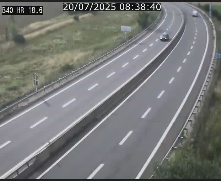 Webcam sur la route de liaison entre Micheville et Esch-Belval à la frontière entre le Luxembourg et la France. Vue orientée vers la Lorraine.