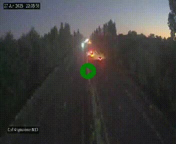 Webcam routière à la fin de la N10, en périphérique ouest d'Angouleme, proche de la jonction avec l'A10
