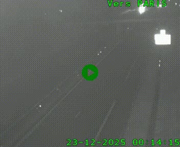 Caméra routière sur l'autoroute A20 au nord de Limoges, à la jonction avec la N520. Vue orientée vers Paris