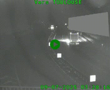Caméra routière sur l'autoroute A20 à Noailles, en périphérie de Brive-la-Gaillarde. Vue orientée vers Toulouse